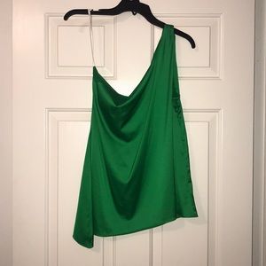 Emerald Green Silk Top